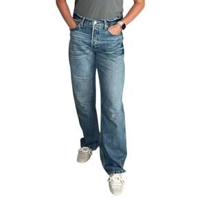 RE/DONE High Rise Relaxed Straight Jeans in in Crafted Indigo Women's Size 26